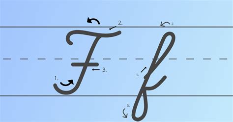 how do you do a capital F in cursive